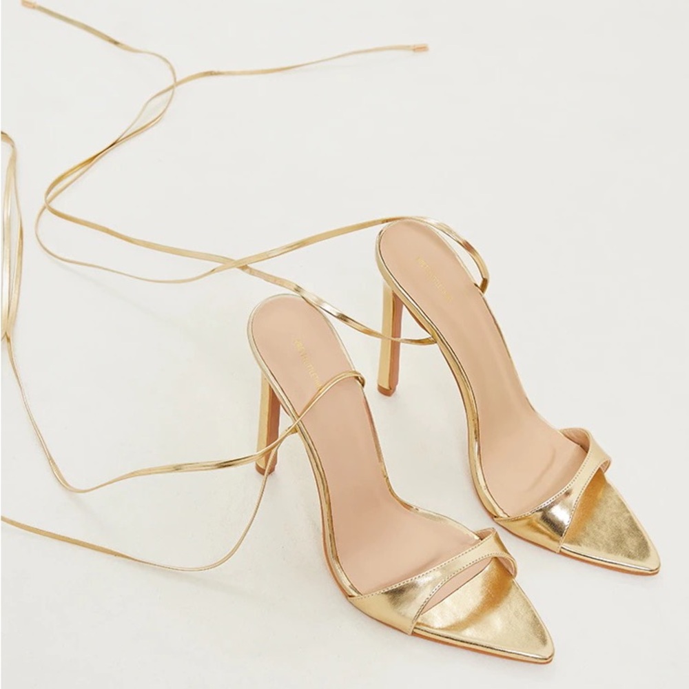 Viral Gold PLT Strappy Heels